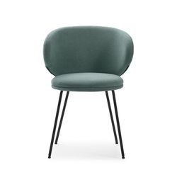 Sedia, 59,5 x 56 x 77,5 cm, in tessuto verde | Collezione Rush