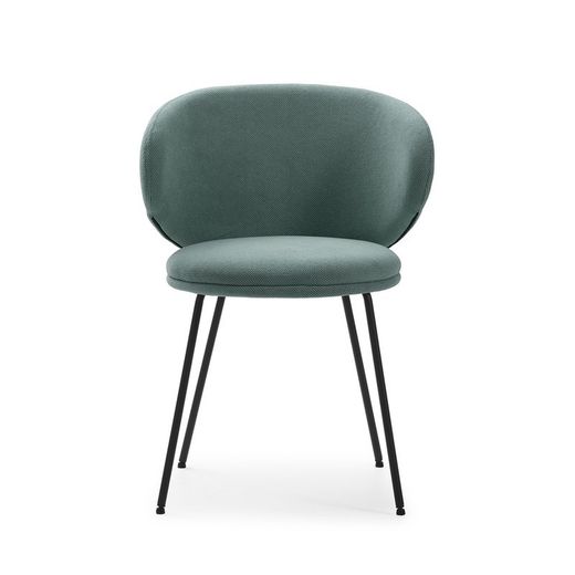 Sedia, 59,5 x 56 x 77,5 cm, in tessuto verde | Collezione Rush