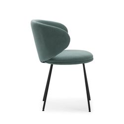 Sedia, 59,5 x 56 x 77,5 cm, in tessuto verde | Collezione Rush