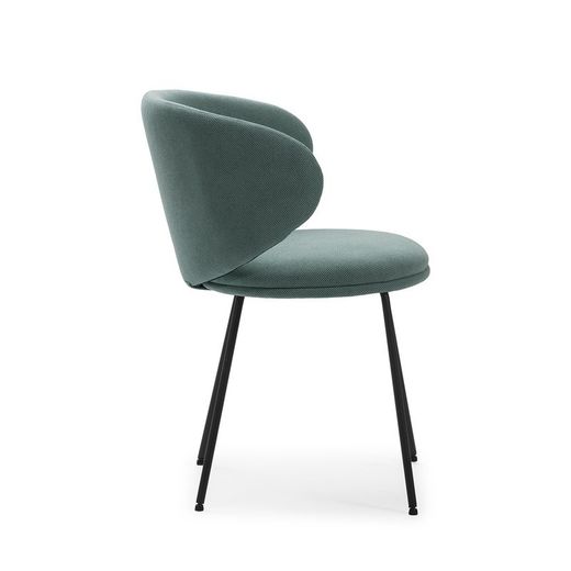 Sedia, 59,5 x 56 x 77,5 cm, in tessuto verde | Collezione Rush