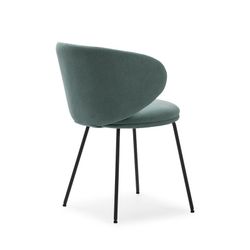 Sedia, 59,5 x 56 x 77,5 cm, in tessuto verde | Collezione Rush