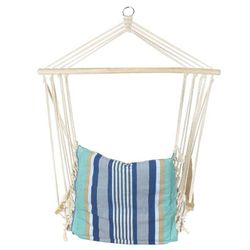 Silla colgante, 50 x 50 x 100 cm, de algodón en tonos azules | Colección Blue