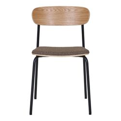 Sedia da pranzo, 51 x 47 x 77 cm, in legno di frassino naturale e marrone | Collezione Estepona