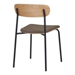 Sedia da pranzo, 51 x 47 x 77 cm, in legno di frassino naturale e marrone | Collezione Estepona