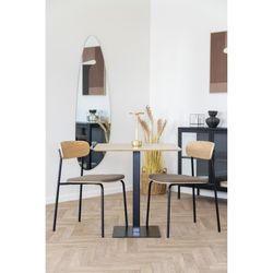Sedia da pranzo, 51 x 47 x 77 cm, in legno di frassino naturale e marrone | Collezione Estepona