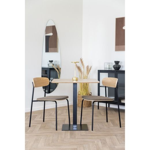 Sedia da pranzo, 51 x 47 x 77 cm, in legno di frassino naturale e marrone | Collezione Estepona