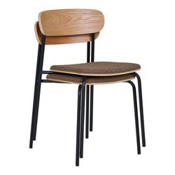 Sedia da pranzo, 51 x 47 x 77 cm, in legno di frassino naturale e marrone | Collezione Estepona