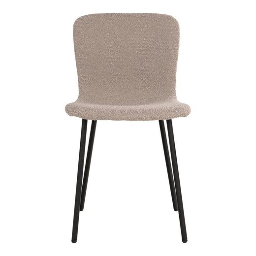 Sedia da pranzo, 52,5 x 44,5 x 76,5 cm, in tessuto bouclé beige | Collezione Halden