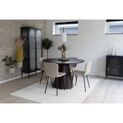 Sedia da pranzo, 52,5 x 44,5 x 76,5 cm, in tessuto bouclé beige | Collezione Halden