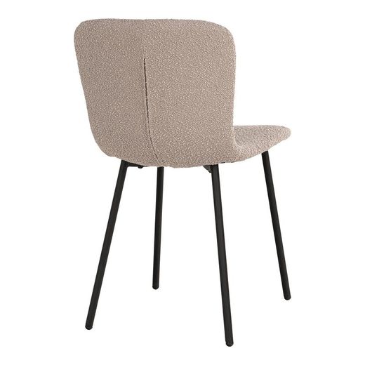 Sedia da pranzo, 52,5 x 44,5 x 76,5 cm, in tessuto bouclé beige | Collezione Halden