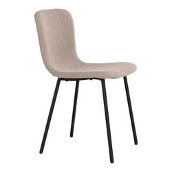 Sedia da pranzo, 52,5 x 44,5 x 76,5 cm, in tessuto bouclé beige | Collezione Halden