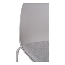 Sedia da pranzo, 53 x 50 x 85 cm, in plastica stampata grigia | Collezione Madalena