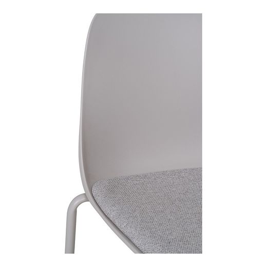 Sedia da pranzo, 53 x 50 x 85 cm, in plastica stampata grigia | Collezione Madalena