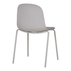 Sedia da pranzo, 53 x 50 x 85 cm, in plastica stampata grigia | Collezione Madalena