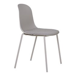 Sedia da pranzo, 53 x 50 x 85 cm, in plastica stampata grigia | Collezione Madalena