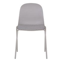 Sedia da pranzo, 53 x 50 x 85 cm, in plastica stampata grigia | Collezione Madalena