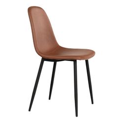Sedia da pranzo, 54 x 44 x 88 cm, in pelle sintetica marrone vintage | Collezione Stockholm