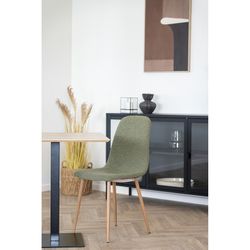 Sedia da pranzo, 54 x 44 x 88 cm, in tessuto bouclé verde | Collezione Stockholm