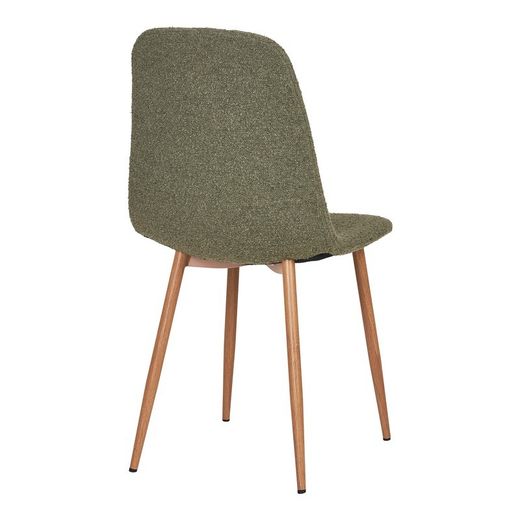 Sedia da pranzo, 54 x 44 x 88 cm, in tessuto bouclé verde | Collezione Stockholm