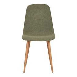Sedia da pranzo, 54 x 44 x 88 cm, in tessuto bouclé verde | Collezione Stockholm