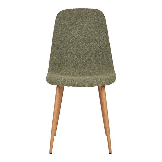 Sedia da pranzo, 54 x 44 x 88 cm, in tessuto bouclé verde | Collezione Stockholm