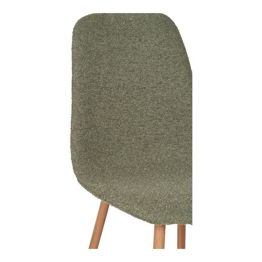 Sedia da pranzo, 54 x 44 x 88 cm, in tessuto bouclé verde | Collezione Stockholm