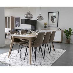 Sedia da pranzo, 55 x 44 x 86 cm, in microfibra colore terra | Collezione Middelfart