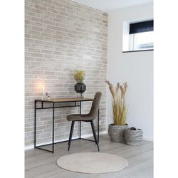 Sedia da pranzo, 55 x 44 x 86 cm, in microfibra colore terra | Collezione Middelfart