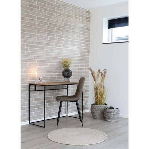 Sedia da pranzo, 55 x 44 x 86 cm, in microfibra colore terra | Collezione Middelfart