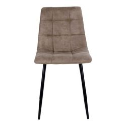 Sedia da pranzo, 55 x 44 x 86 cm, in microfibra colore terra | Collezione Middelfart