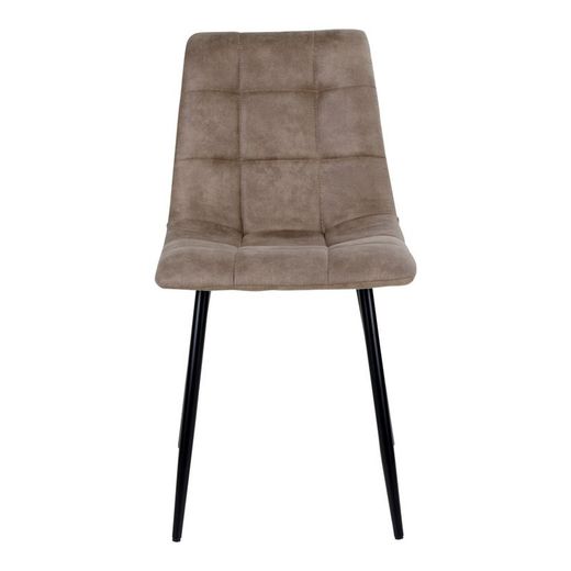 Sedia da pranzo, 55 x 44 x 86 cm, in microfibra colore terra | Collezione Middelfart