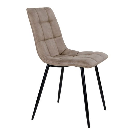 Sedia da pranzo, 55 x 44 x 86 cm, in microfibra colore terra | Collezione Middelfart