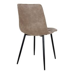 Sedia da pranzo, 55 x 44 x 86 cm, in microfibra colore terra | Collezione Middelfart