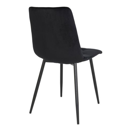 Sedia da pranzo, 55 x 44 x 86 cm, in velluto blu scuro | Collezione Middelfart