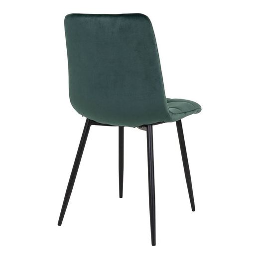 Sedia da pranzo, 55 x 44 x 86 cm, in velluto verde | Collezione Middelfart