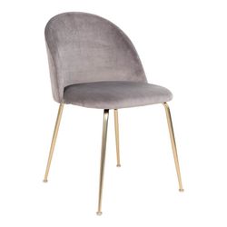 Silla de comedor, 56 x 51 x 76 cm, de terciopelo en gris | Colección  Geneve
