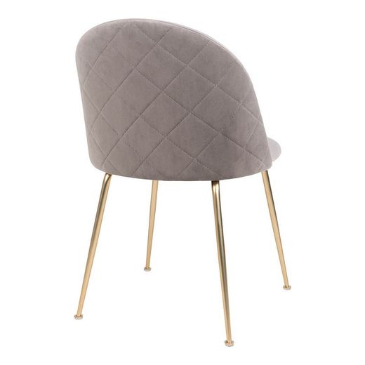 Sedia da pranzo, 56 x 51 x 76 cm, in velluto grigio | Collezione Geneve