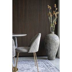 Sedia da pranzo, 56 x 51 x 76 cm, in velluto grigio | Collezione Geneve