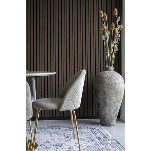 Sedia da pranzo, 56 x 51 x 76 cm, in velluto grigio | Collezione Geneve