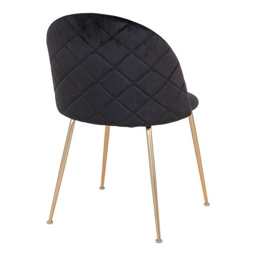 Sedia da pranzo, 56 x 51 x 76 cm, in velluto nero | Collezione Geneve