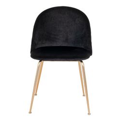 Sedia da pranzo, 56 x 51 x 76 cm, in velluto nero | Collezione Geneve
