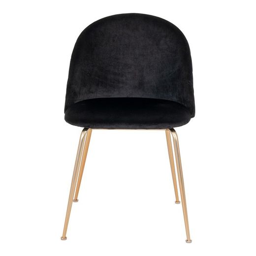 Sedia da pranzo, 56 x 51 x 76 cm, in velluto nero | Collezione Geneve