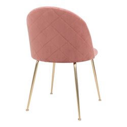 Sedia da pranzo, 56 x 51 x 76 cm, in velluto rosa | Collezione Geneve
