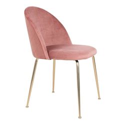 Sedia da pranzo, 56 x 51 x 76 cm, in velluto rosa | Collezione Geneve