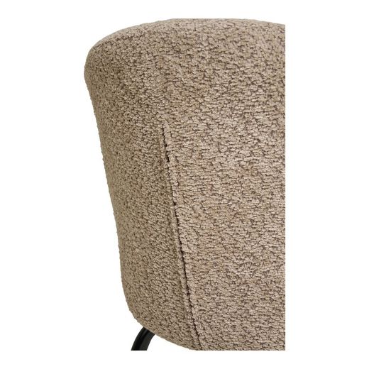Sedia da pranzo, 58 x 56 x 79 cm, in tessuto bouclé beige | Collezione Safira