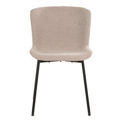 Sedia da pranzo, 59 x 48 x 83 cm, in tessuto bouclé beige | Collezione Maceda