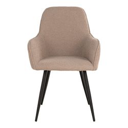 Sedia da pranzo, 65 x 57 x 87 cm, in tessuto bouclé beige | Collezione Harbo