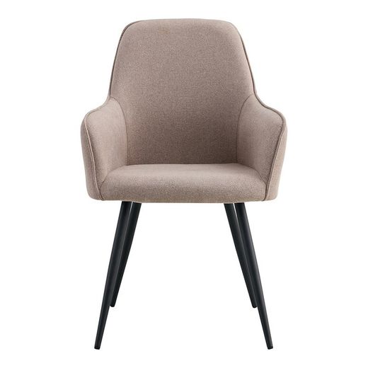 Sedia da pranzo, 65 x 57 x 87 cm, in tessuto poliestere colore pietra | Collezione Harbo