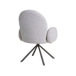 Sedia da pranzo girevole, 69 x 65 x 91,5 cm, in tessuto bouclé colore sabbia | Collezione Lana