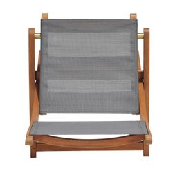 Sedia da giardino pieghevole, 59,7 x 49,6 x 93,2 cm, in legno naturale e grigio | Collezione Nápoles